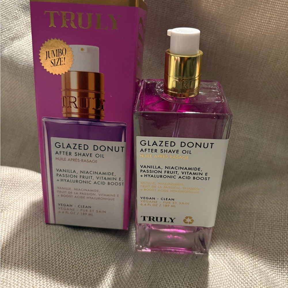TRULY Glazed Donut After Shave Oil Jumbo Size. Brand New in Box!!